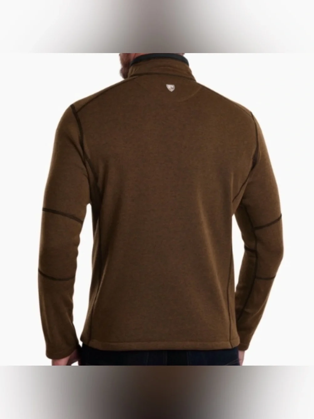 Kuhl Revel 1/4 Zip Fleece Pullover, Brown /Black, Men’s Medium